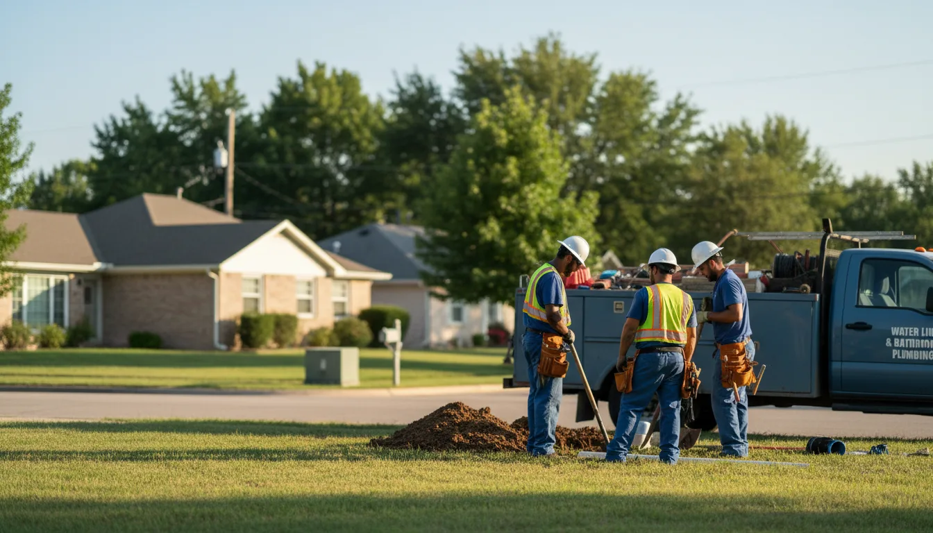 Residential water line and bathroom plumbing service in Rossburg, OH